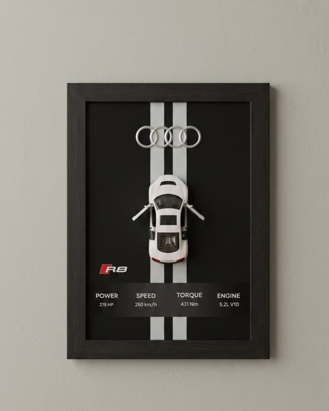 Audi R8 V10, a framed Audi die-cast build