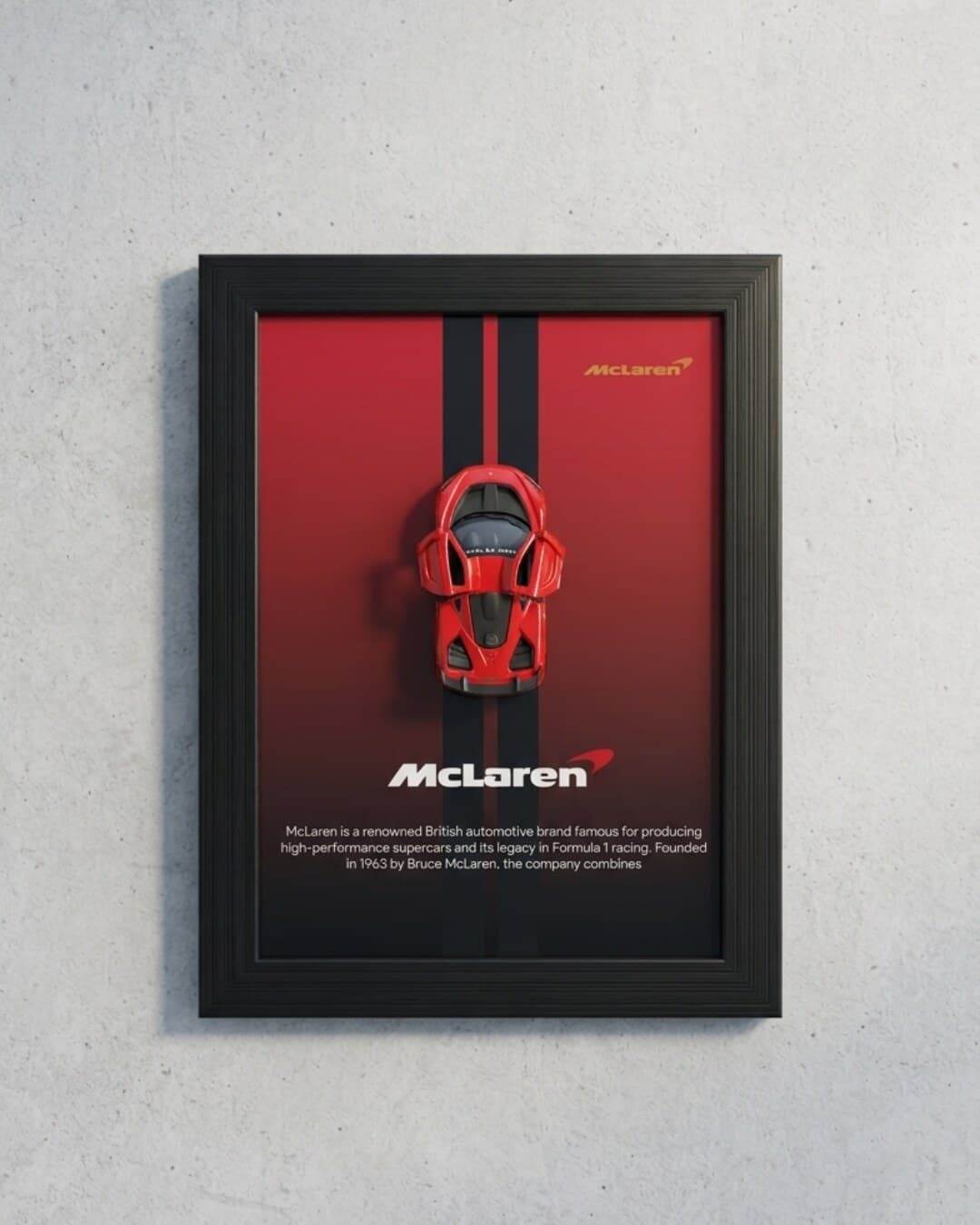 McLaren 720S, a framed McLaren die-cast build
