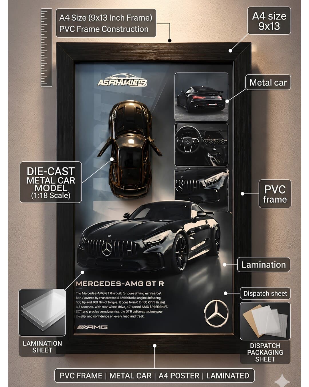 Mercedes-AMG GT R, a framed Mercedes-AMG die-cast build