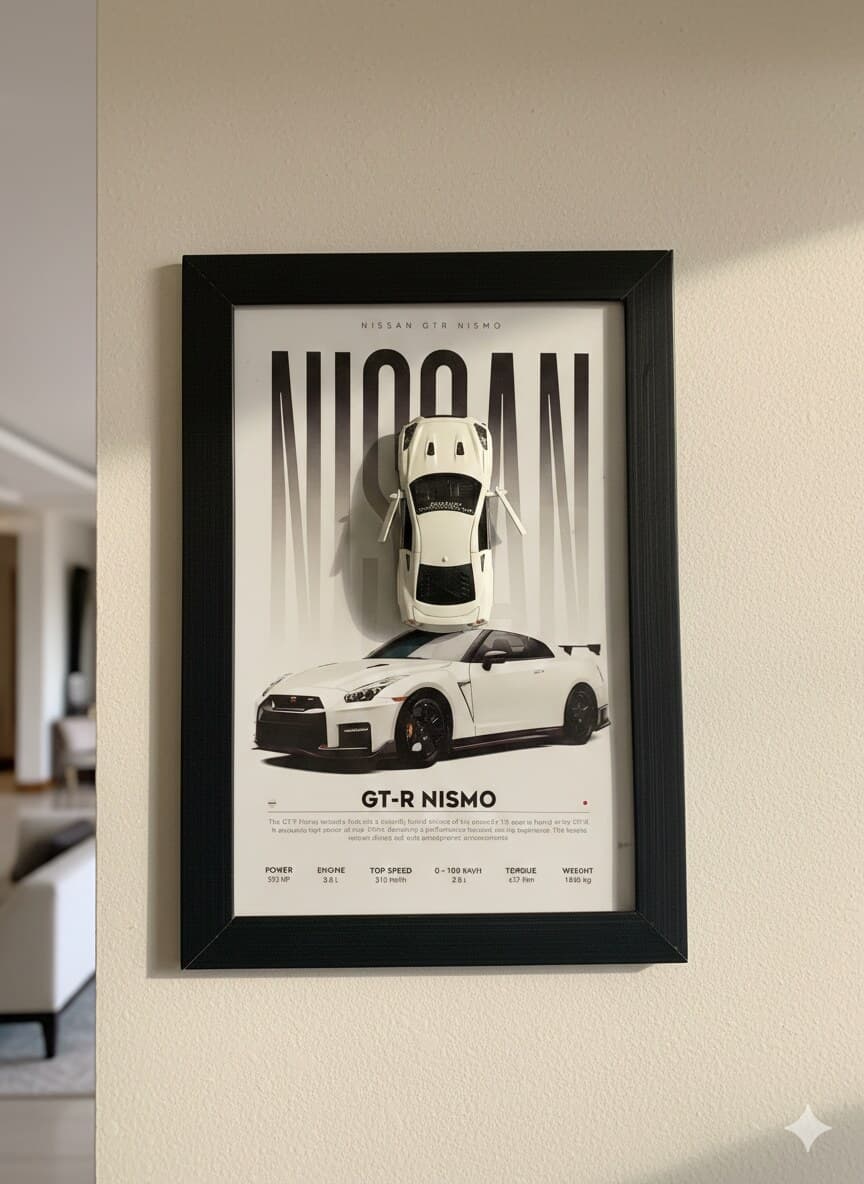 Nissan GT-R R35, a framed Nissan die-cast build